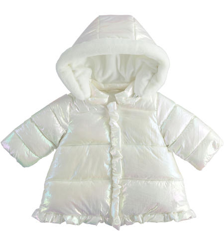 Giubbotto bimba con cappuccio - da 1 a 24 mesi iDO PANNA-0112