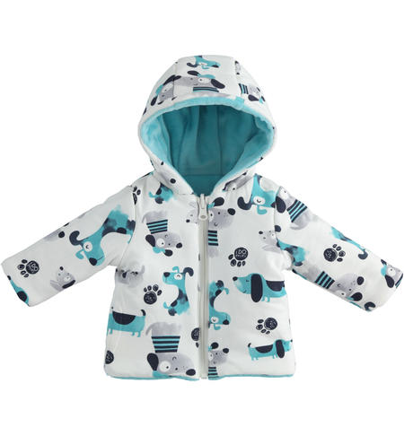 Reversible baby jacket from 1 to 24 months iDO PANNA-AZZURRO-6TS1
