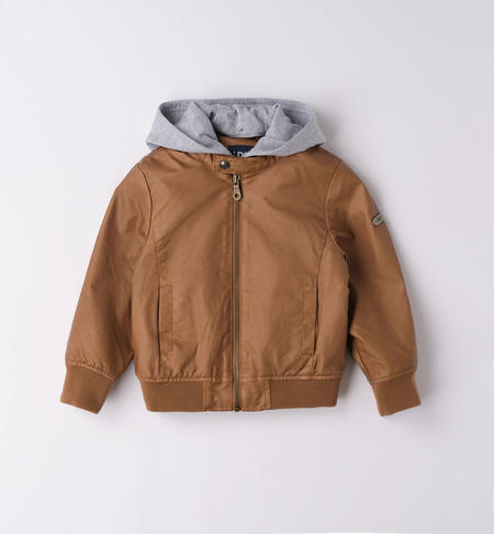 iDO biker jacket for boys from 9 months to 8 years DARK BEIGE-0818