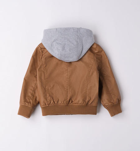 iDO biker jacket for boys from 9 months to 8 years DARK BEIGE-0818