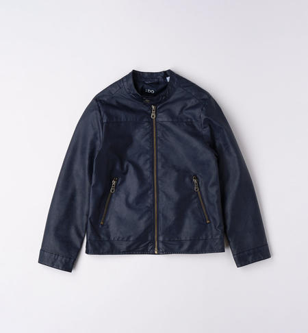 iDO biker jacket for boys from 8 to 16 years NAVY-3854