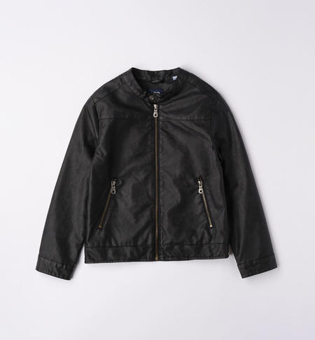 iDO biker jacket for boys from 8 to 16 years NERO-0658