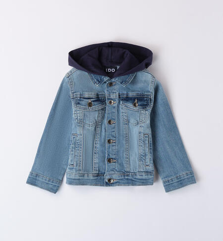 Boys' hooded denim jacket LAVATO CHIARISSIMO-7300