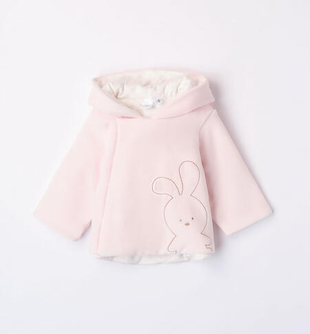 Chenille jacket for babies PINK