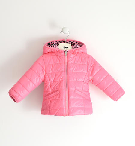 Baby girls winter jacket from 9 months to 8 years iDO ROSA-NERO-6UF1