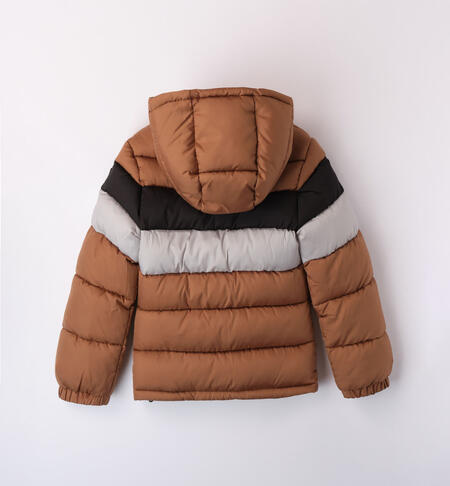 iDO winter jacket for boys from 8 to 16 years DARK BEIGE-0818