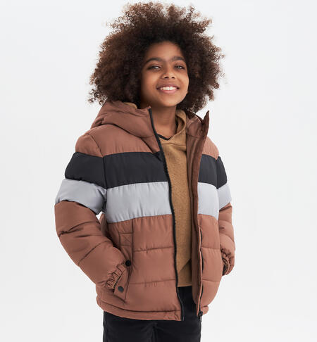 Boys' winter jacket BROWN