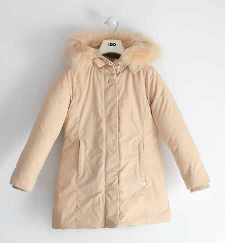 Giubbotto invernale ragazza - da 8 a 16 anni iDO NATURAL BEIGE-0343