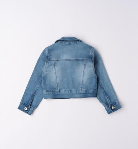 iDO denim jacket for girls from 9 months to 8 years STONE BLEACH-7350