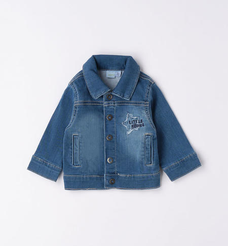 iDO denim jacket for baby boy from 1 to 24 months STONE BLEACH-7350
