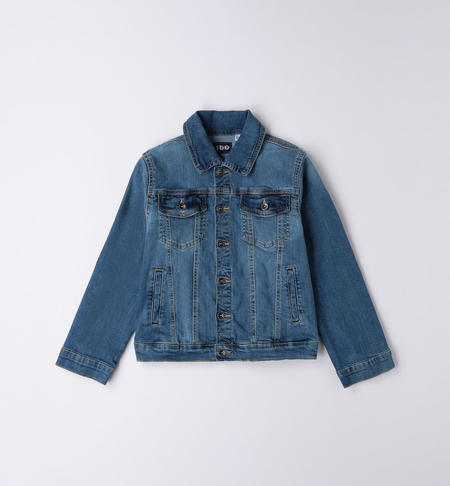 Giubbotto jeans ragazzo da 8 a 16 anni iDO STONE BLEACH-7350