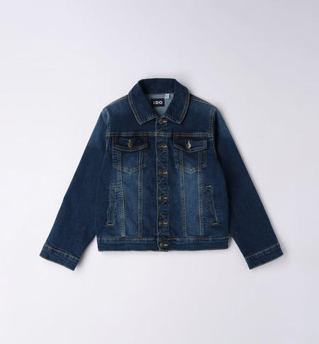 iDO jeans jacket for boys from 8 to 16 years STONE WASHED-7450