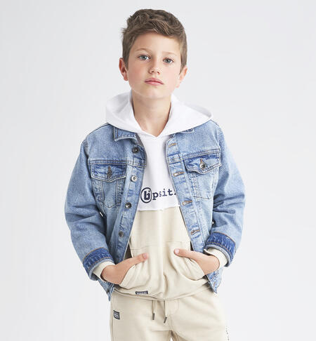 Giubbotto jeans ragazzo LAVATO CHIARISSIMO-7300