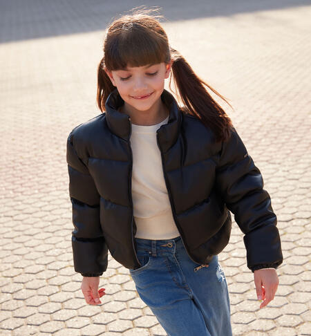 Girls' shiny jacket BLACK