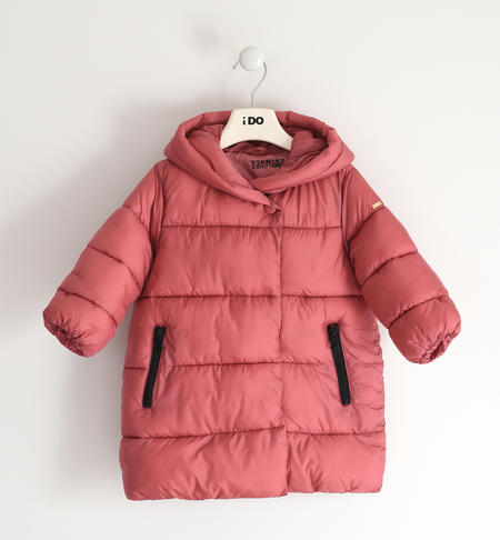 Long jacket for girls from 9 months to 8 years iDO SLATE ROSE-2527