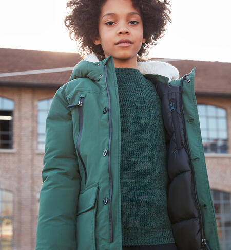 Boys' parka jacket GREEN