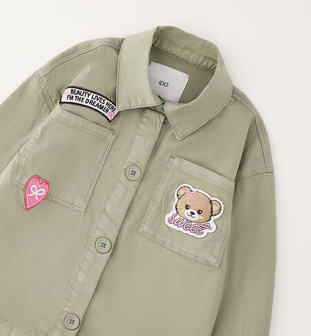 Giubbotto per bambina iDO VERDE MILITARE-4836