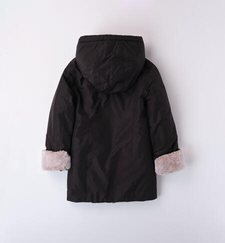 iDO hooded jacket for girls from 8 to 16 years NERO-0658