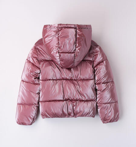 iDO pearlescent jacket for girls from 8 to 16 years MAUVE-3023