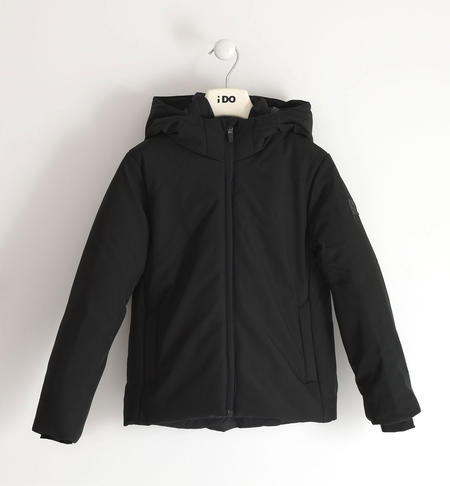 Technical fabric boy jacket BLACK