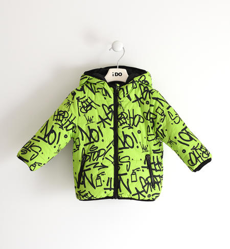 Reversible jacket for boys from 9 months to 8 years iDO VERDE-NERO-6UH2