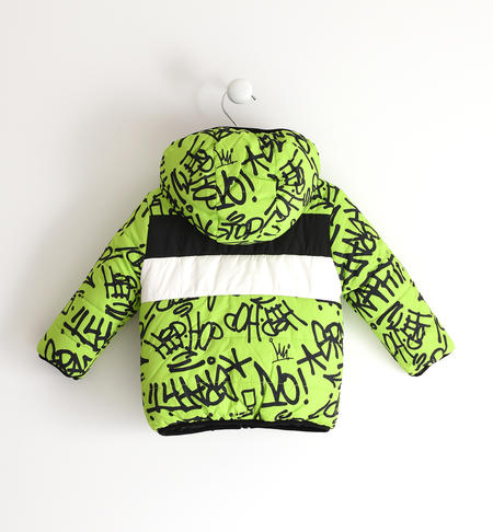 Reversible jacket for boys from 9 months to 8 years iDO VERDE-NERO-6UH2
