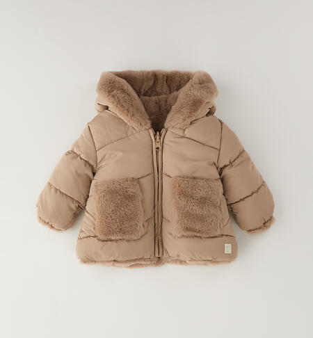 Reversible jacket for newborns BEIGE