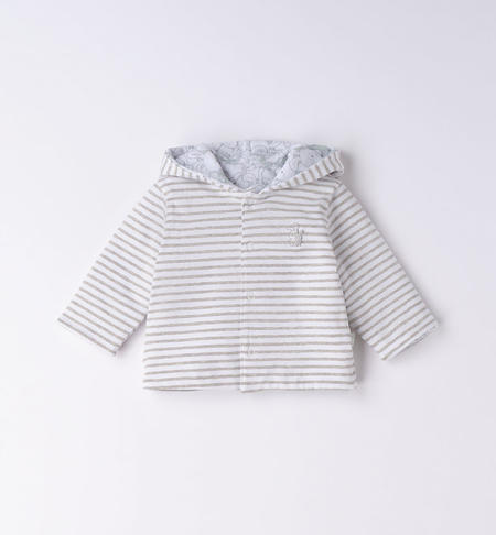 iDO reversible jacket for babies from 1 to 24 months GRIGIO MELANGE-8992
