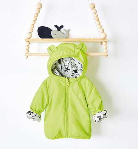 iDO reversible jacket with hood from 1 to 24 months VERDE-5237