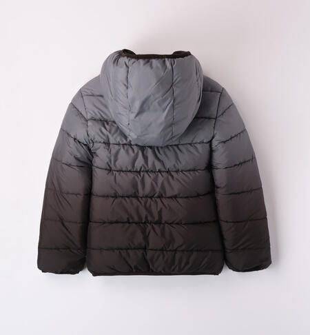 iDO reversible jacket for boys from 8 to 16 years GRIGIO-NERO-6WG7