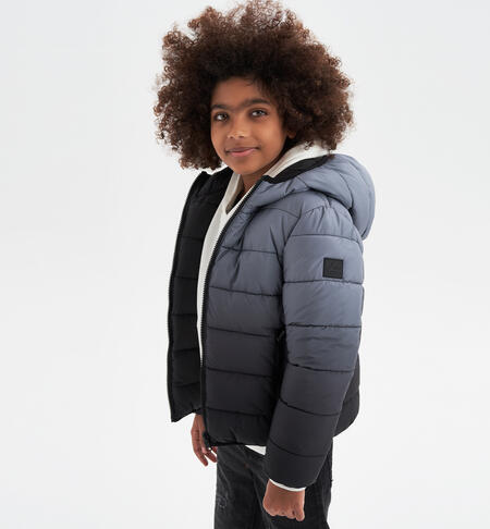 iDO reversible jacket for boys from 8 to 16 years GRIGIO-NERO-6WG7