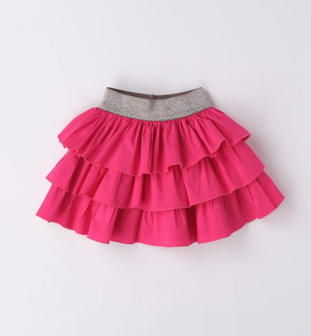 iDO flounced skirt for girls from 9 months to 8 years FUXIA-2437