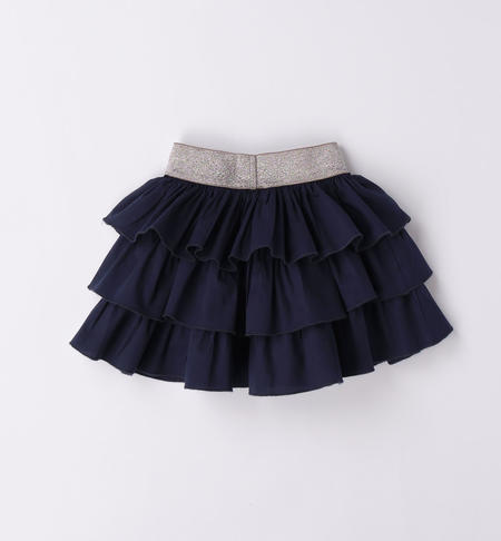 iDO flounced skirt for girls from 9 months to 8 years NAVY-3854