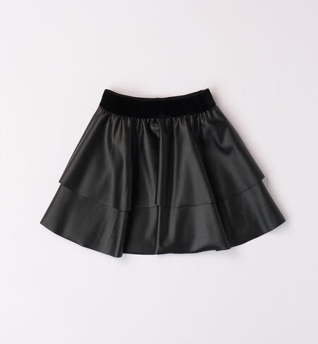 Girls' shiny skirt BLACK