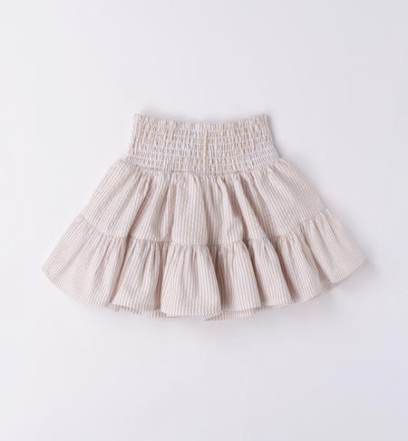 iDO striped skirt for girls from 9 months to 8 years BEIGE-0941