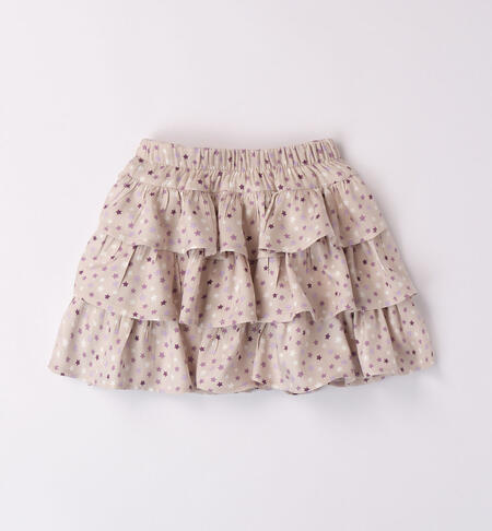 Girls' star skirt BEIGE