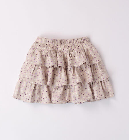 Gonna bambina con stelle BEIGE