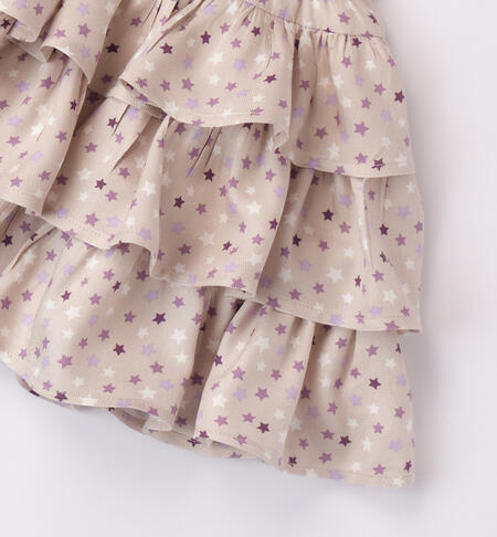 iDO star skirt for girls from 9 months to 8 years BEIGE-LILAH-6K40