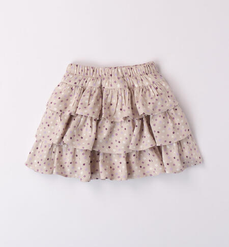 iDO star skirt for girls from 9 months to 8 years BEIGE-LILAH-6K40
