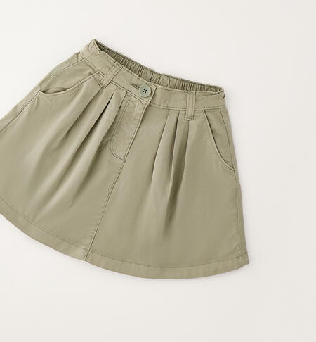 Gonna bambina iDO VERDE MILITARE-4836