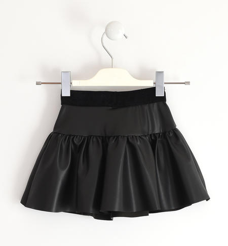Little girls skirt in shiny fabric from 9 months to 8 years iDO NERO-0658
