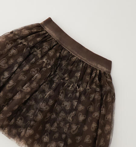 Tulle skirt for girls MARRONE-ROSA-6CGH