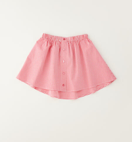 Gonna da bambina con bottoni ROSA