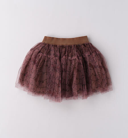 Gonna di tulle bambina MARRONE