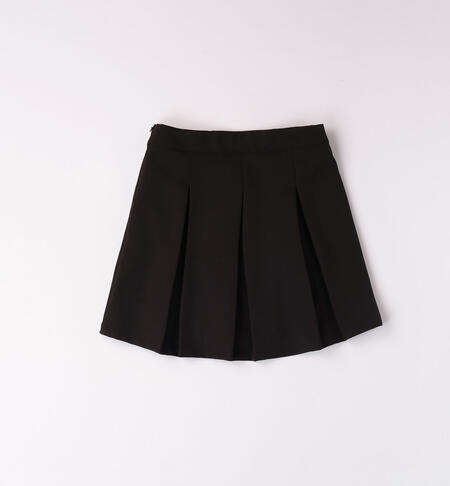 iDO elegant pleated skirt for girls aged 8 to 16 years NERO-0658