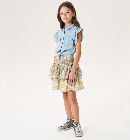 Gonna fantasia ragazza da 8 a 16 anni iDO GIALLO-VERDE-6VS6