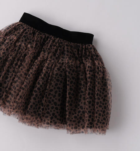 Gonna in tulle bambina BEIGE-NERO-6BUA