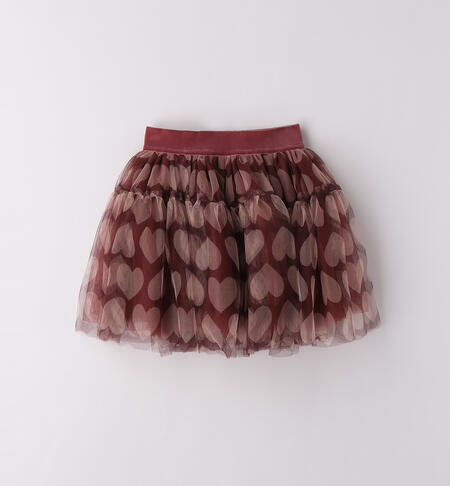 Gonna in tulle bambina ROSSO