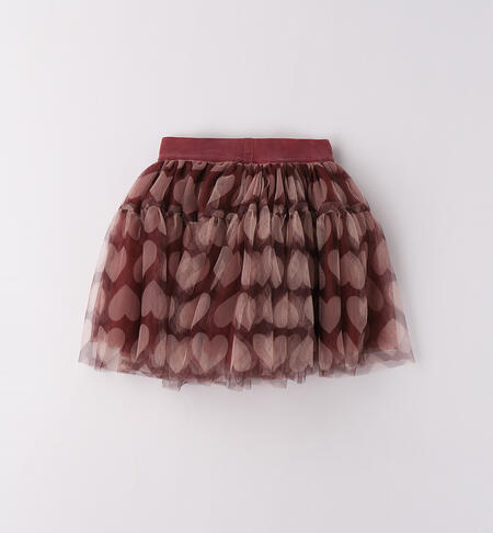 Gonna in tulle bambina RUBINO-BEIGE-6BUC