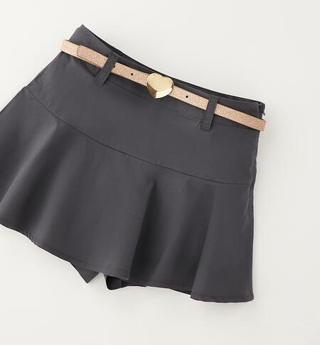 Gonna pantalone da ragazza GRIGIO-0567